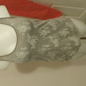 Maurices racer back with lace layover knit body